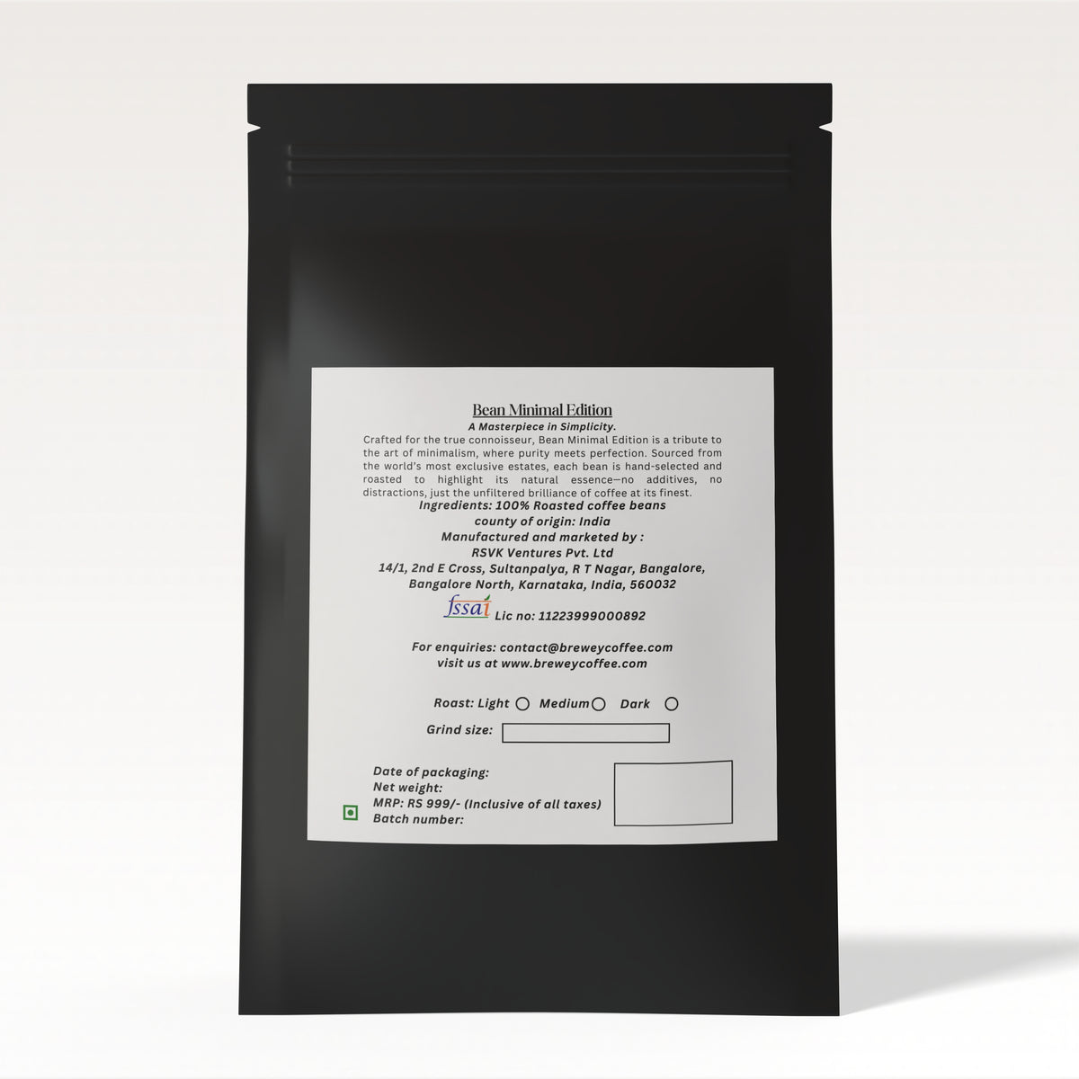 BREWEY COFFEE BEAN MINIMAL EDITION WHISKEY BARREL AGED